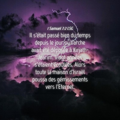 Picture 04 - 1 Samuel 7:2 LSG - Il s'était passé bien du temps depuis le jour - Bible Verse Picture