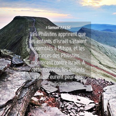Picture 04 - 1 Samuel 7:7 LSG - Les Philistins apprirent que les enfants - Bible Verse Picture