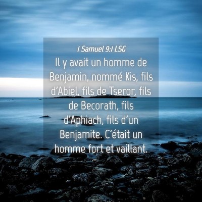 Picture 04 - 1 Samuel 9:1 LSG - Il y avait un homme de Benjamin, nommé Kis, fils - Bible Verse Picture