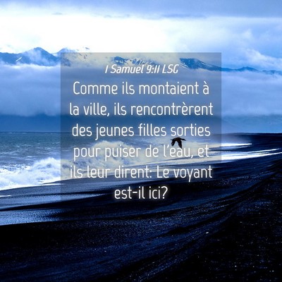 Picture 04 - 1 Samuel 9:11 LSG - Comme ils montaient à la ville, ils - Bible Verse Picture