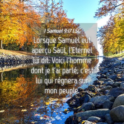Picture 04 - 1 Samuel 9:17 LSG - Lorsque Samuel eut aperçu Saül, l'Eternel lui - Bible Verse Picture