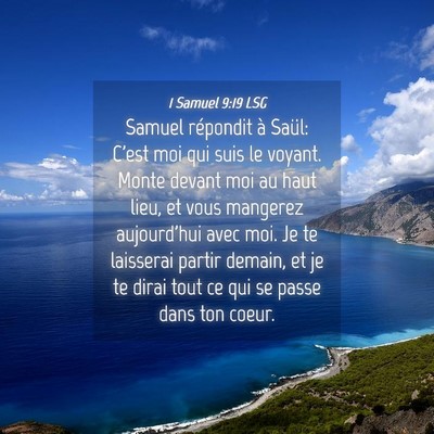 Picture 04 - 1 Samuel 9:19 LSG - Samuel répondit à Saül: C'est moi qui suis le - Bible Verse Picture