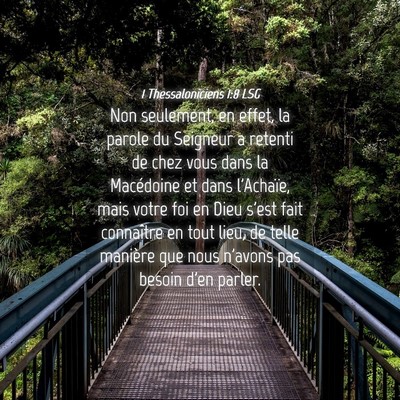 Picture 04 - 1 Thessaloniciens 1:8 LSG - Non seulement, en effet, la parole du Seigneur a - Bible Verse Picture