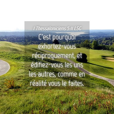 Picture 04 - 1 Thessaloniciens 5:11 LSG - C'est pourquoi exhortez-vous réciproquement, et - Bible Verse Picture