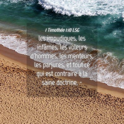 Picture 04 - 1 Timothée 1:10 LSG - les impudiques, les infâmes, les voleurs - Bible Verse Picture