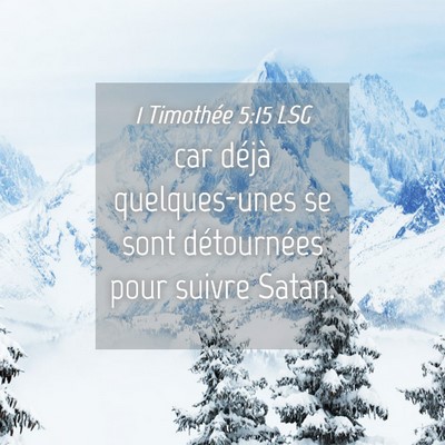 Picture 04 - 1 Timothée 5:15 LSG - car déjà quelques-unes se sont détournées - Bible Verse Picture