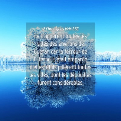 Picture 04 - 2 Chroniques 14:14 LSG - ils frappèrent toutes les villes des environs de - Bible Verse Picture