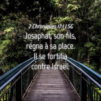 Picture 04 - 2 Chroniques 17:1 LSG - Josaphat, son fils, régna à sa place. Il se - Bible Verse Picture