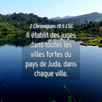 Picture 04 - 2 Chroniques 19:5 LSG - Il établit des juges dans toutes les villes - Bible Verse Picture