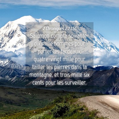 Picture 04 - 2 Chroniques 2:2 LSG - Salomon compta soixante-dix mille hommes pour - Bible Verse Picture