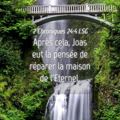 Picture 04 - 2 Chroniques 24:4 LSG - Après cela, Joas eut la pensée de réparer la - Bible Verse Picture