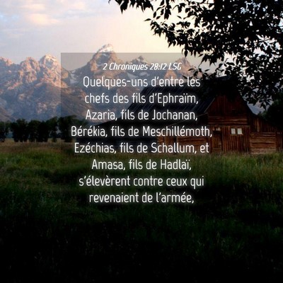 Picture 04 - 2 Chroniques 28:12 LSG - Quelques-uns d'entre les chefs des fils - Bible Verse Picture