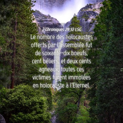 Picture 04 - 2 Chroniques 29:32 LSG - Le nombre des holocaustes offerts par - Bible Verse Picture