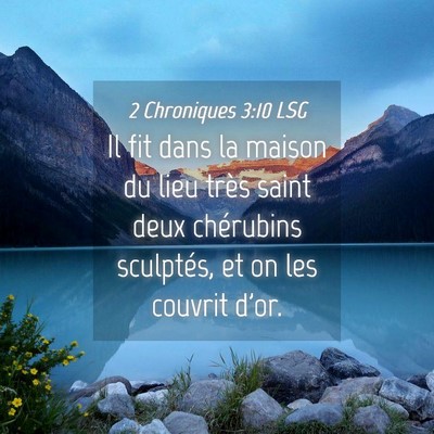 Picture 04 - 2 Chroniques 3:10 LSG - Il fit dans la maison du lieu très saint deux - Bible Verse Picture