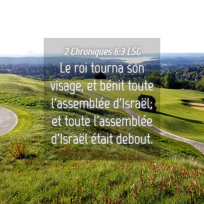 Picture 04 - 2 Chroniques 6:3 LSG - Le roi tourna son visage, et bénit toute - Bible Verse Picture