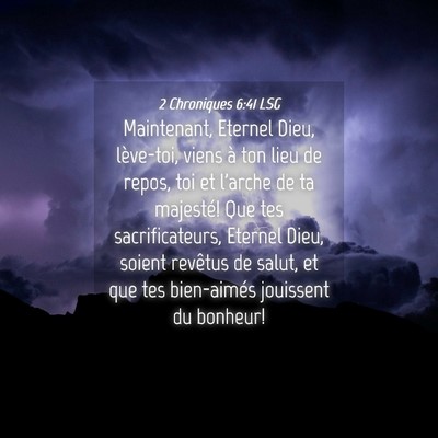 Picture 04 - 2 Chroniques 6:41 LSG - Maintenant, Eternel Dieu, lève-toi, viens à ton - Bible Verse Picture