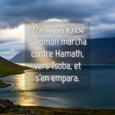 Picture 04 - 2 Chroniques 8:3 LSG - Salomon marcha contre Hamath, vers Tsoba, et s'en - Bible Verse Picture
