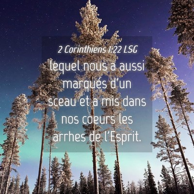 Picture 04 - 2 Corinthiens 1:22 LSG - lequel nous a aussi marqués d'un sceau et a mis - Bible Verse Picture