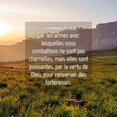 Picture 04 - 2 Corinthiens 10:4 LSG - Car les armes avec lesquelles nous combattons ne - Bible Verse Picture