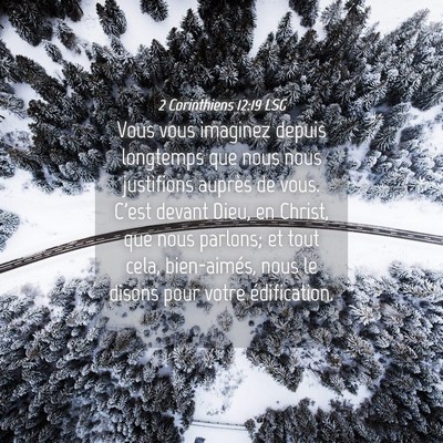Picture 04 - 2 Corinthiens 12:19 LSG - Vous vous imaginez depuis longtemps que nous nous - Bible Verse Picture