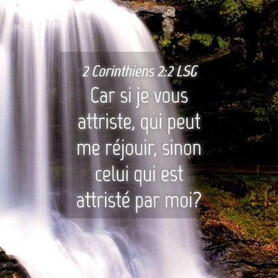 Picture 04 - 2 Corinthiens 2:2 LSG - Car si je vous attriste, qui peut me réjouir, - Bible Verse Picture