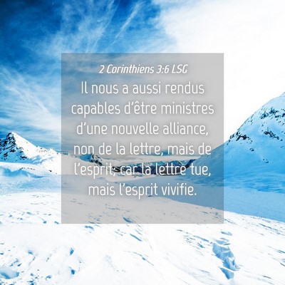 Picture 04 - 2 Corinthiens 3:6 LSG - Il nous a aussi rendus capables d'être ministres - Bible Verse Picture