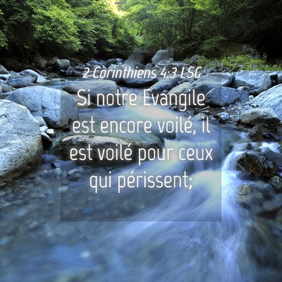 Picture 04 - 2 Corinthiens 4:3 LSG - Si notre Evangile est encore voilé, il est - Bible Verse Picture