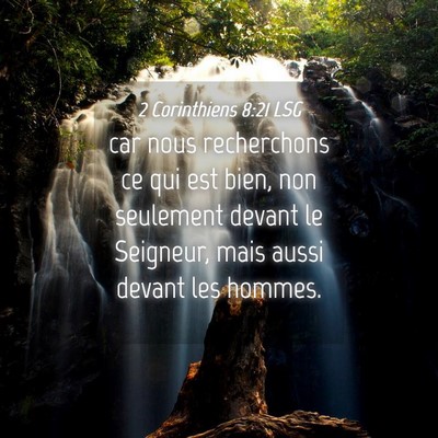 Picture 04 - 2 Corinthiens 8:21 LSG - car nous recherchons ce qui est bien, non - Bible Verse Picture