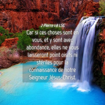 Picture 04 - 2 Pierre 1:8 LSG - Car si ces choses sont en vous, et y sont avec - Bible Verse Picture