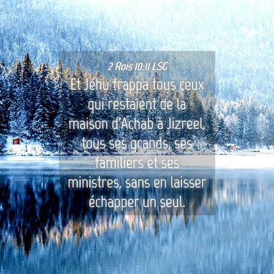 Picture 04 - 2 Rois 10:11 LSG - Et Jéhu frappa tous ceux qui restaient de la - Bible Verse Picture