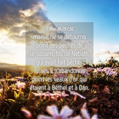Picture 04 - 2 Rois 10:29 LSG - mais il ne se détourna point des péchés de - Bible Verse Picture