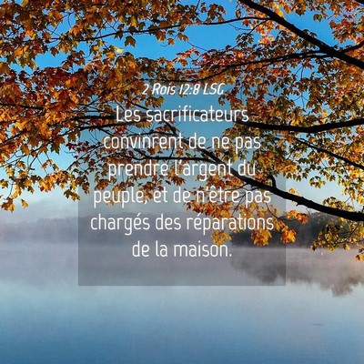 Picture 04 - 2 Rois 12:8 LSG - Les sacrificateurs convinrent de ne pas prendre - Bible Verse Picture