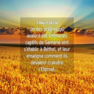 Picture 04 - 2 Rois 17:28 LSG - Un des prêtres qui avaient été emmenés - Bible Verse Picture