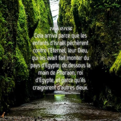 Picture 04 - 2 Rois 17:7 LSG - Cela arriva parce que les enfants d'Israël - Bible Verse Picture