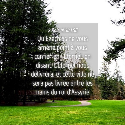 Picture 04 - 2 Rois 18:30 LSG - Qu'Ezéchias ne vous amène point à vous confier - Bible Verse Picture