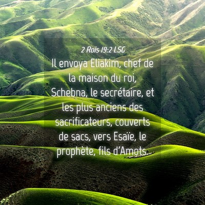 Picture 04 - 2 Rois 19:2 LSG - Il envoya Eliakim, chef de la maison du roi, - Bible Verse Picture