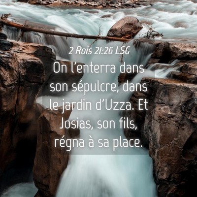 Picture 04 - 2 Rois 21:26 LSG - On l'enterra dans son sépulcre, dans le jardin - Bible Verse Picture