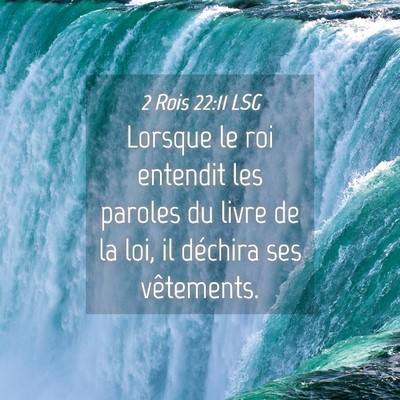 Picture 04 - 2 Rois 22:11 LSG - Lorsque le roi entendit les paroles du livre de - Bible Verse Picture