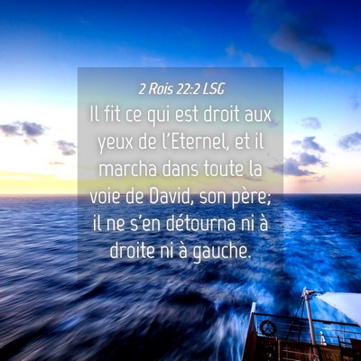 Picture 04 - 2 Rois 22:2 LSG - Il fit ce qui est droit aux yeux de l'Eternel, et - Bible Verse Picture