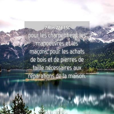 Picture 04 - 2 Rois 22:6 LSG - pour les charpentiers, les manoeuvres et les - Bible Verse Picture