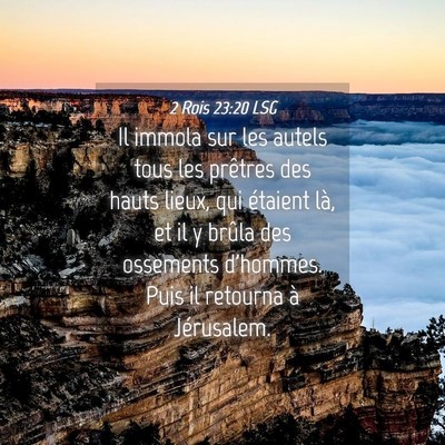 Picture 04 - 2 Rois 23:20 LSG - Il immola sur les autels tous les prêtres des - Bible Verse Picture