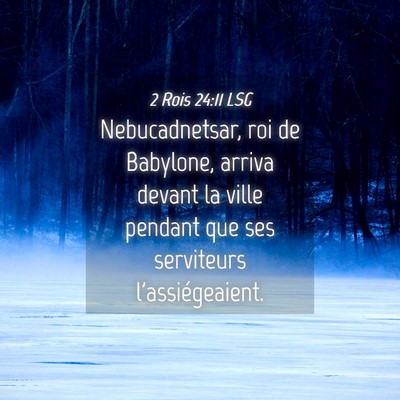 Picture 04 - 2 Rois 24:11 LSG - Nebucadnetsar, roi de Babylone, arriva devant la - Bible Verse Picture
