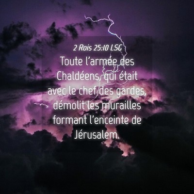 Picture 04 - 2 Rois 25:10 LSG - Toute l'armée des Chaldéens, qui était avec le - Bible Verse Picture
