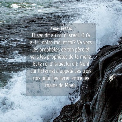 Picture 04 - 2 Rois 3:13 LSG - Elisée dit au roi d'Israël: Qu'y a-t-il entre - Bible Verse Picture