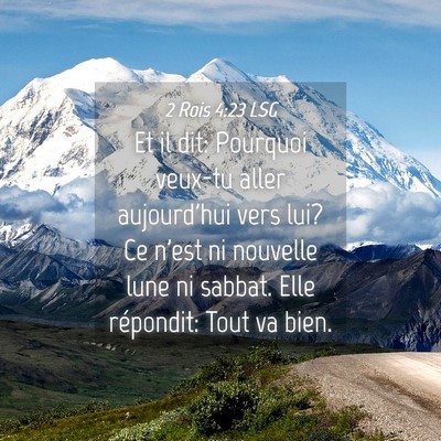 Picture 04 - 2 Rois 4:23 LSG - Et il dit: Pourquoi veux-tu aller aujourd'hui - Bible Verse Picture