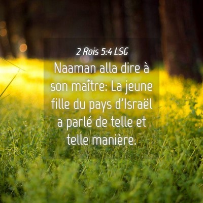 Picture 04 - 2 Rois 5:4 LSG - Naaman alla dire à son maître: La jeune fille - Bible Verse Picture