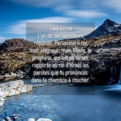 Picture 04 - 2 Rois 6:12 LSG - L'un de ses serviteurs répondit: Personne! ô - Bible Verse Picture