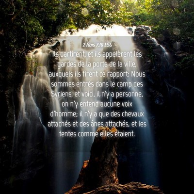 Picture 04 - 2 Rois 7:10 LSG - Ils partirent, et ils appelèrent les gardes de - Bible Verse Picture