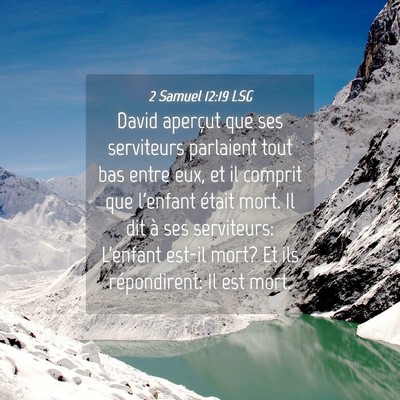 Picture 04 - 2 Samuel 12:19 LSG - David aperçut que ses serviteurs parlaient tout - Bible Verse Picture