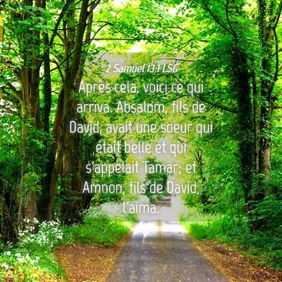 Picture 04 - 2 Samuel 13:1 LSG - Après cela, voici ce qui arriva. Absalom, fils - Bible Verse Picture